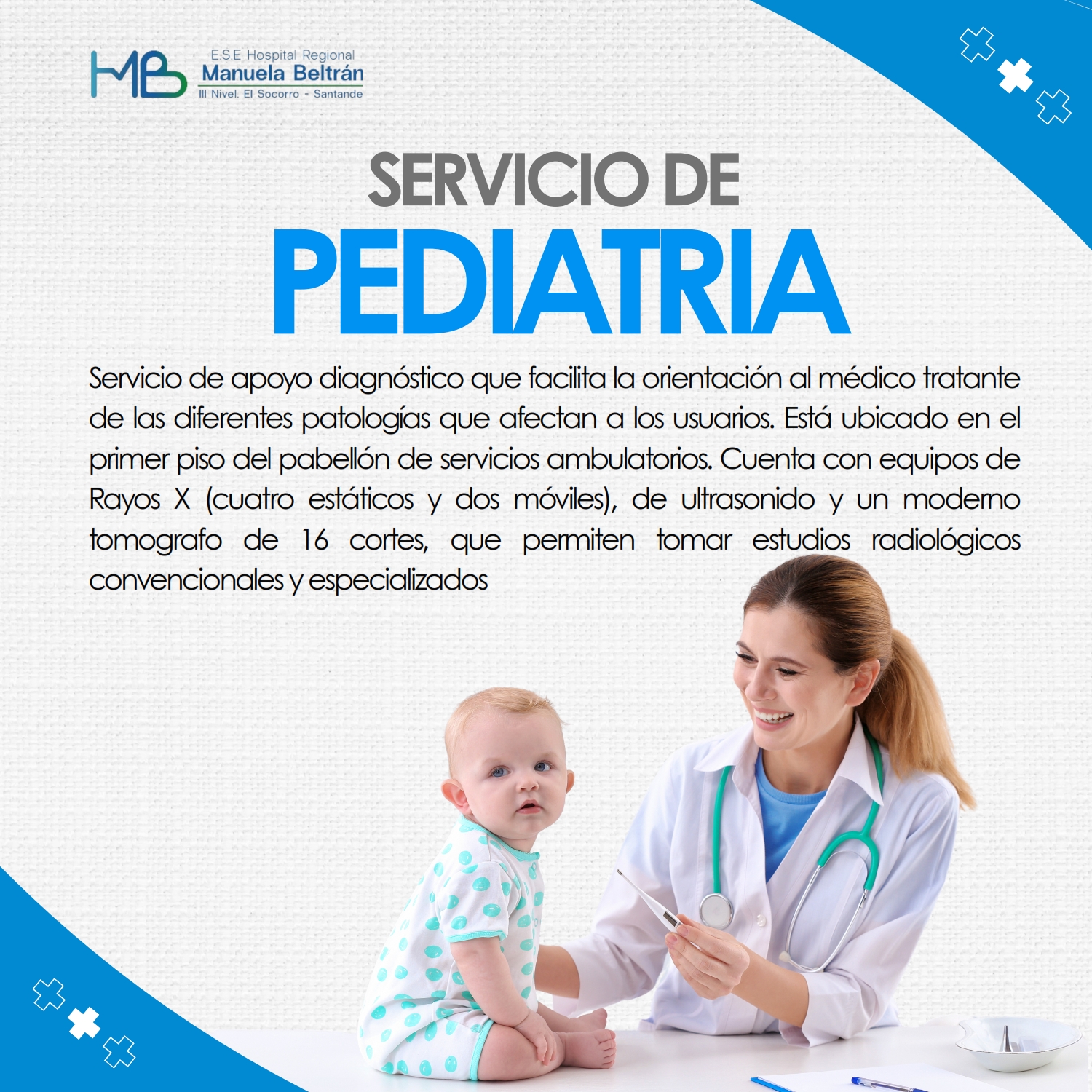 observamos a un niño en consulta con una doctra